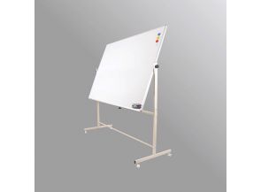 White magnetic double-sided mobile board